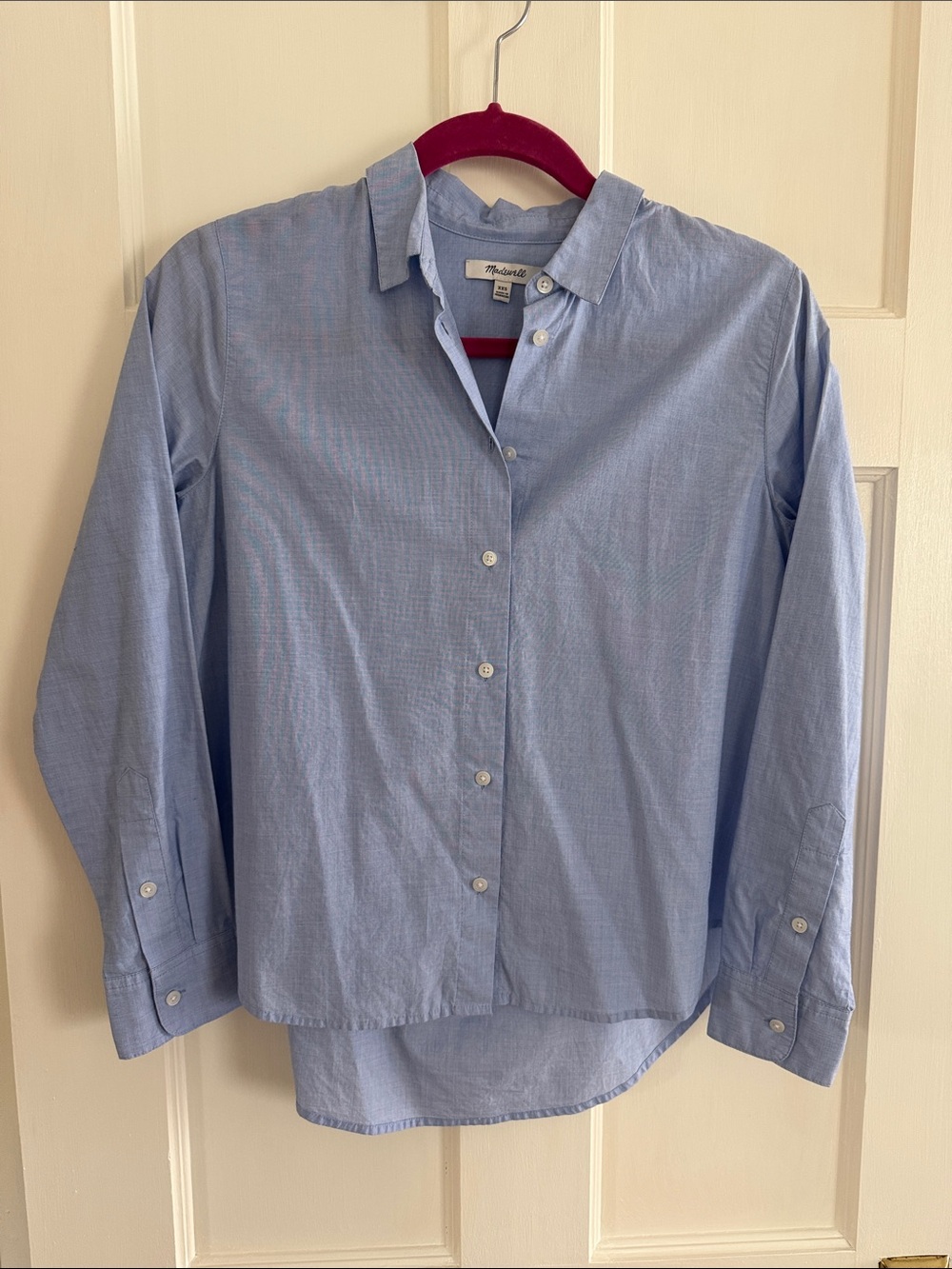 🌀Madewell Westlight light blue oversized button down shirt. Size XXS.